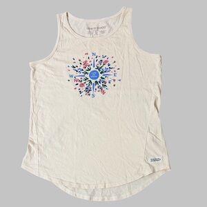 Life Is Good 100% Cotton Compass Tank Top